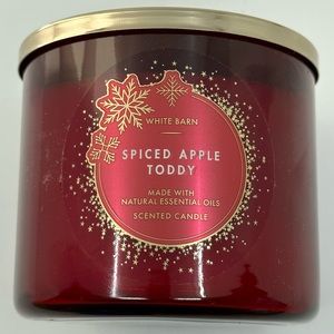 Bath & Body Works SPICED APPLE TODDY 3 Wick Candle with Essential Oils NEW FRESH